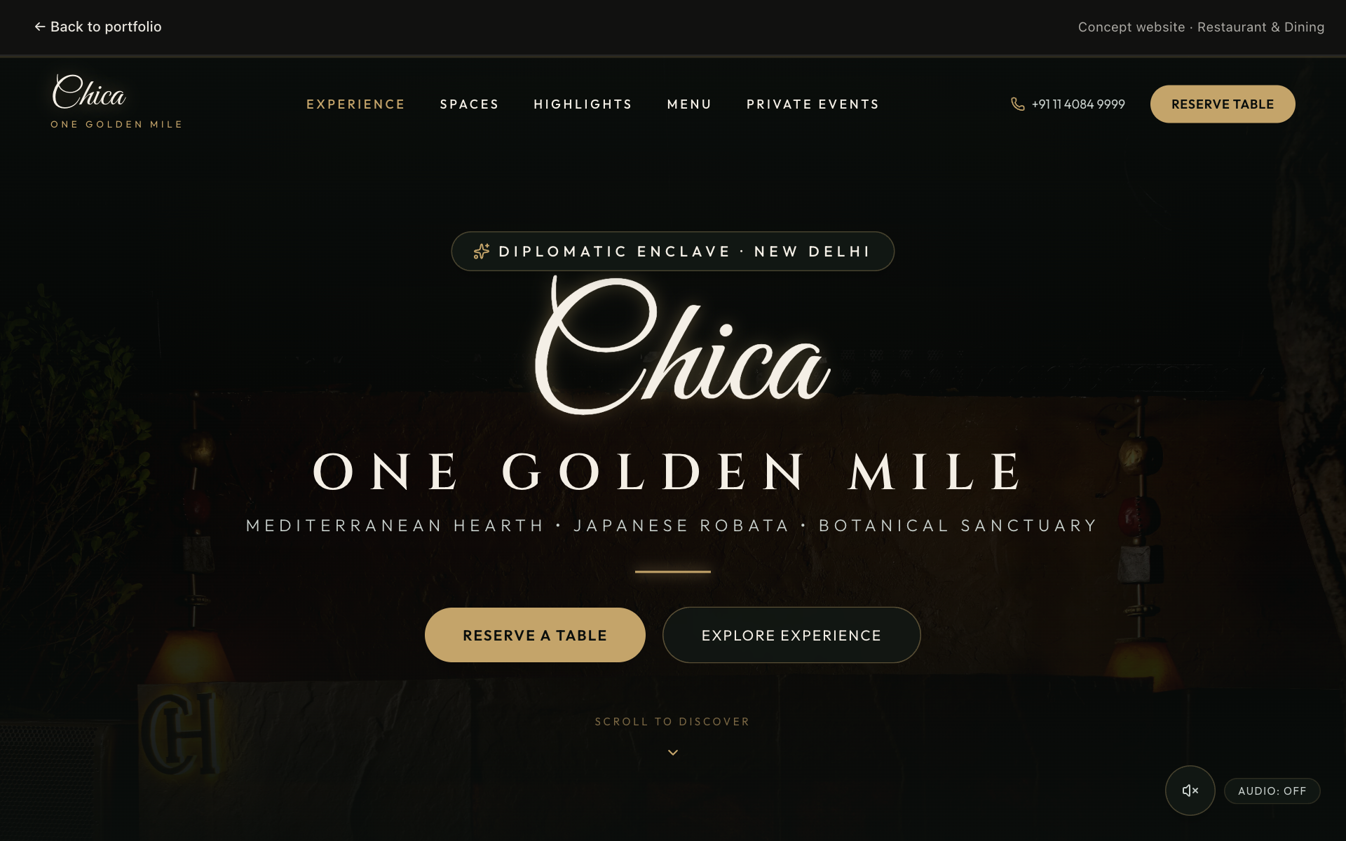 CHICA luxury dining concept preview